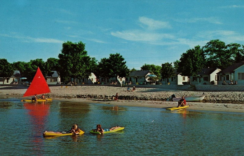 Shorehaven Cottages - Vintage Postcard